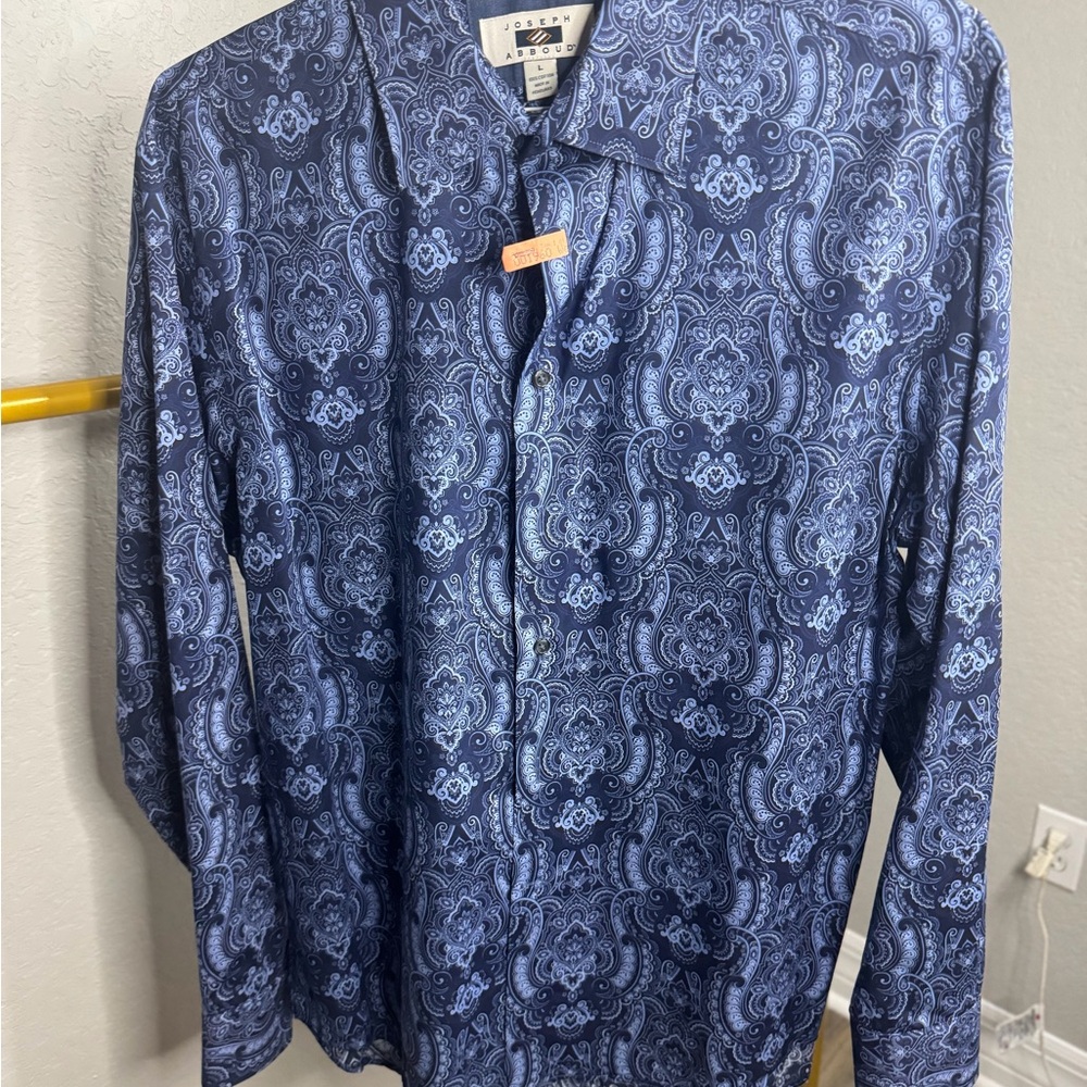 Joseph Abboud Navy Paisley Shirt